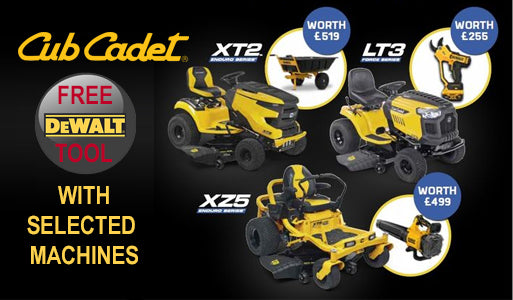 Cub Cadet Free DeWalt / Agri-Fab Outdoor Power Equipment Offer