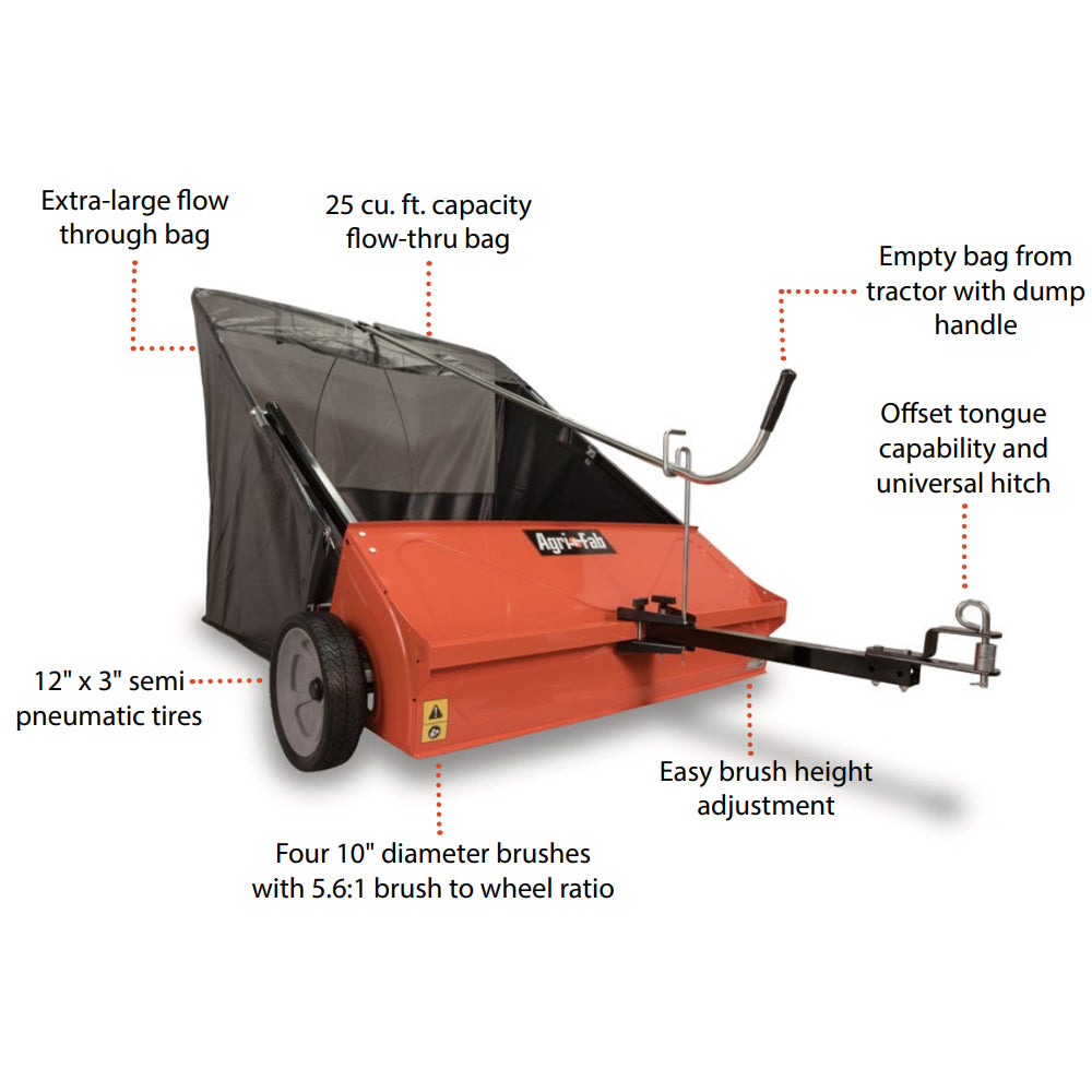 Agri-Fab 45-0492 44" SmartSWEEP Tow-Behind Sweeper
