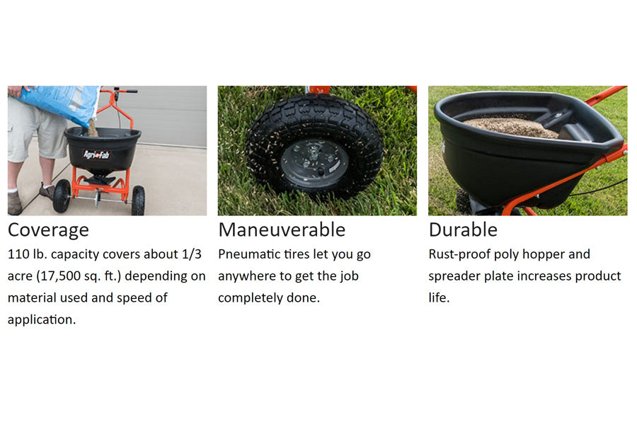 Agri-Fab 45-0576 50kg / 110lb Push Broadcast Spreader