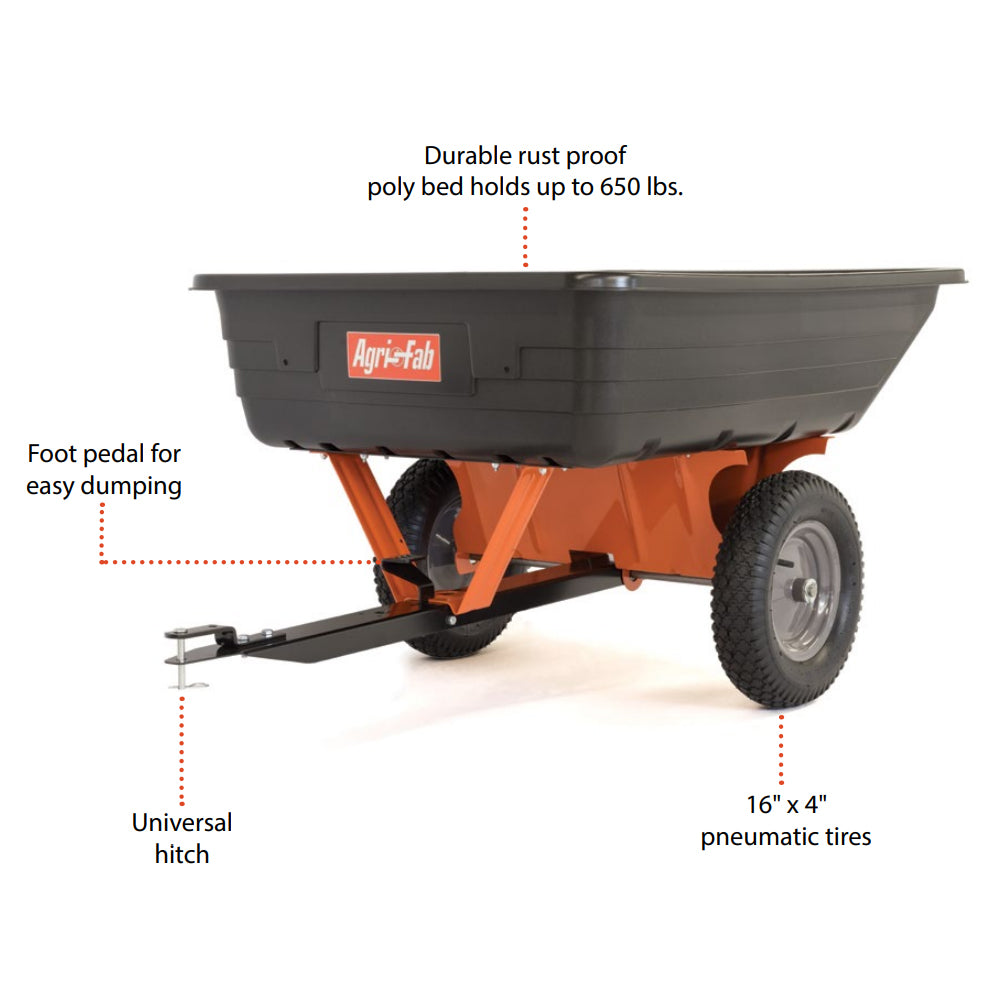 Agri-Fab 45-0533 10 Cubic Foot / 295kg Towed Poly Cart