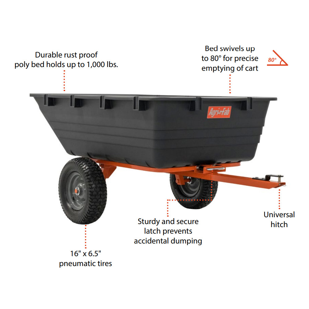 Agri-Fab 45-0553 450kg / 1000lb Poly Tipping/Swivel Trailer