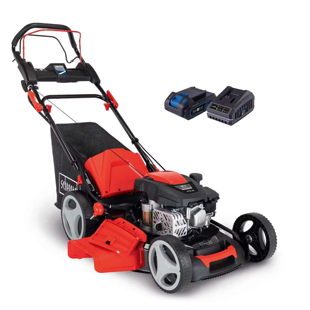 Scheppach MS173-51E 4-in-1 Self-Propelled Petrol Lawn Mower [Electric Start]