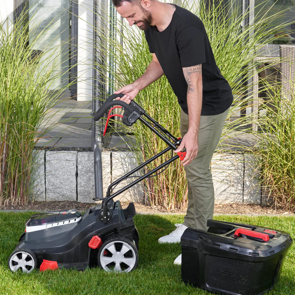 AL-KO 3.82 Li R Easy 18V Bosch Home & Garden Compatible Push Cordless Lawn Mower (with 2 x 4Ah Batteries & Standard Charger)