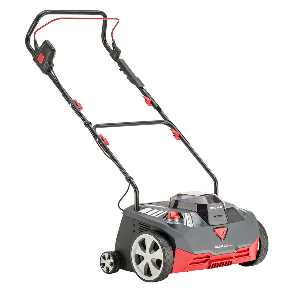 AL-KO Comfort 18V/36V 38.6 Li Combi Care Cordless Lawn Scarifier (with 2 x 5.0Ah/2.5Ah Batteries & Double Fast Charger