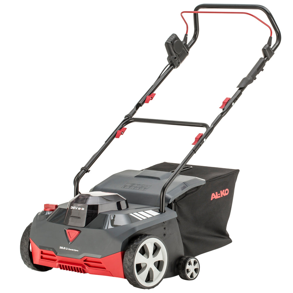 AL-KO Comfort 18V/36V 38.6 Li Combi Care Cordless Lawn Scarifier (with 2 x 5.0Ah/2.5Ah Batteries & Double Fast Charger