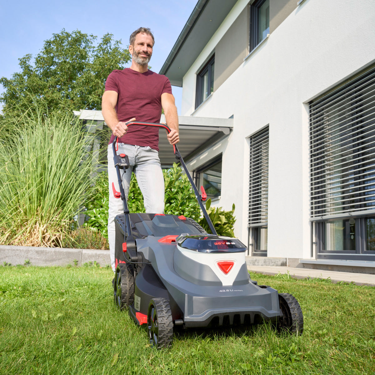 AL-KO Comfort 18V/36V 43.6 Li 3-in-1 Cordless Push Lawn Mower (with 2 x 5Ah Batteries & Dual 4A Charger)