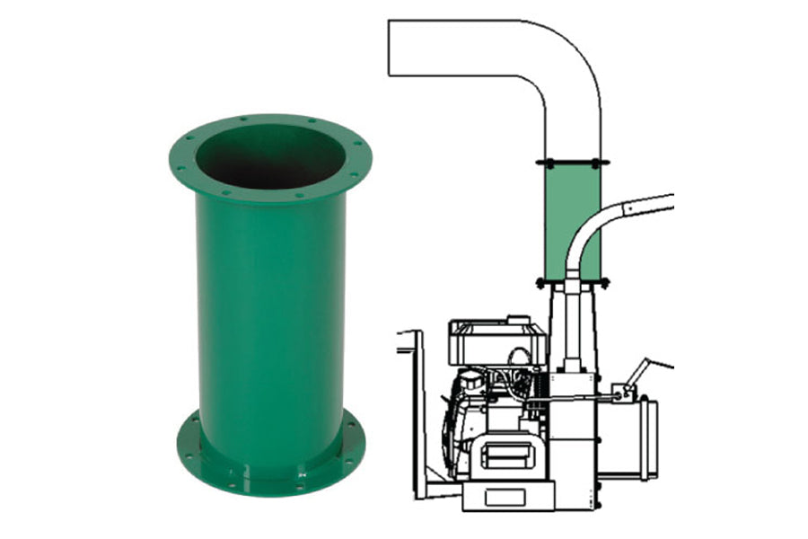 Billy Goat CustomFit 15 5/8" Vertical Exhaust Extension for DL12, DL13, DL14, DL1801 Series