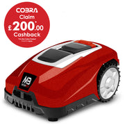 Cobra Mowbot 1200 Robotic Lawn Mower - Metallic Red (1200m²)