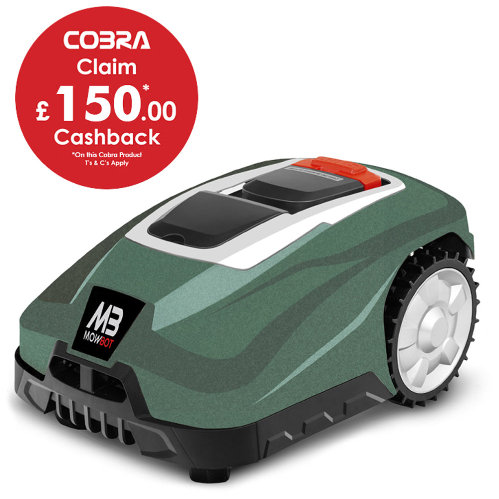 Cobra Mowbot 800 Robotic Lawn Mower - Metallic Green (800m²)