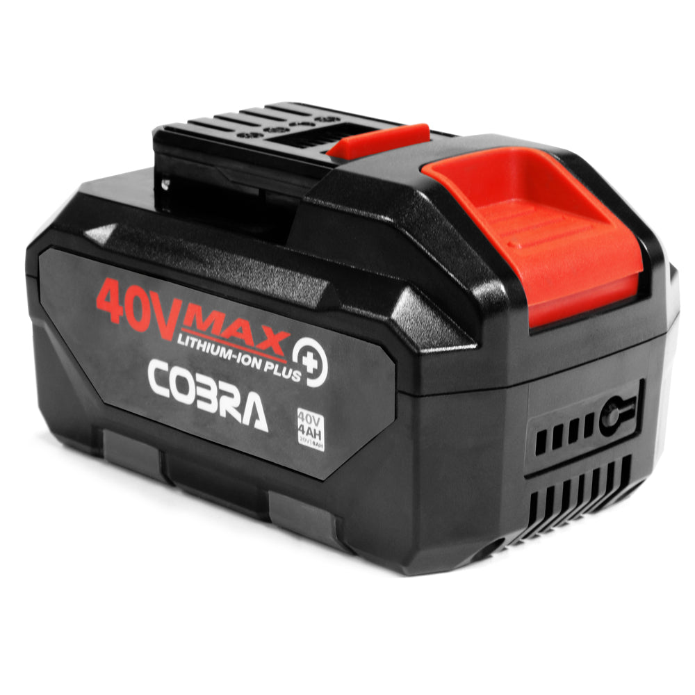Cobra RM43SP40VX 40V MAX+ Self-Propelled Rear Roller Cordless Lawn Mower (with 2 x 40V 4Ah Battery & Fast Charger)