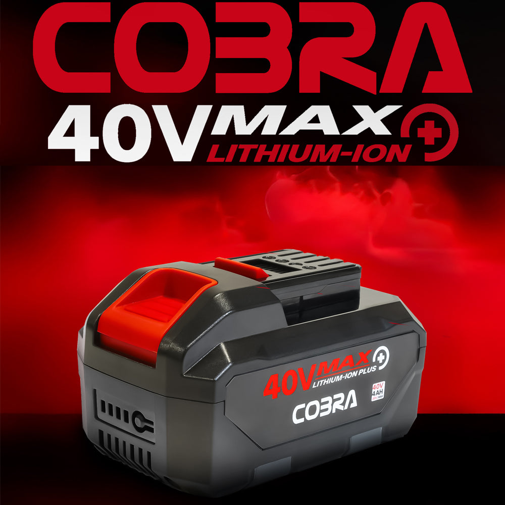 Cobra HT55040VX 40V MAX+ Lithium-Ion Cordless Hedge Trimmer (with 4Ah Battery & Standard Charger)