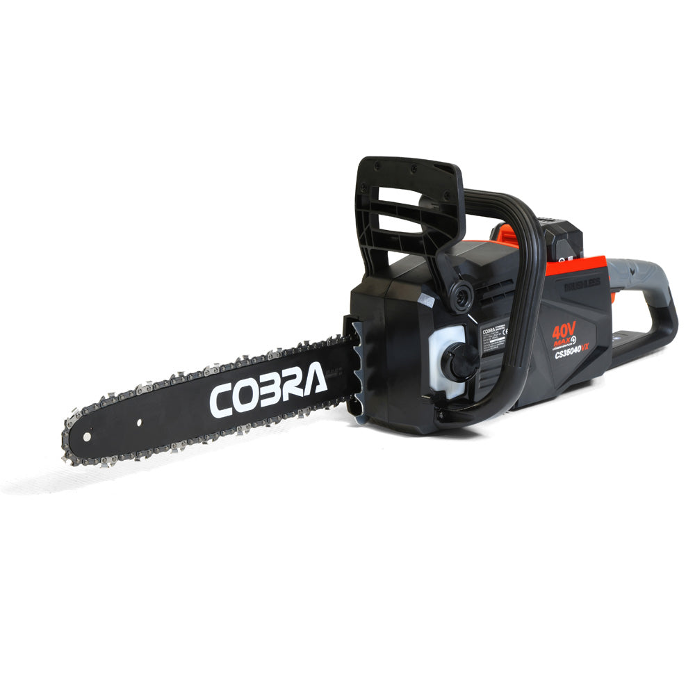 Cobra CS35040VX 35cm 40V MAX+ Lithium-Ion Cordless Chainsaw (with 4Ah Battery & Charger)