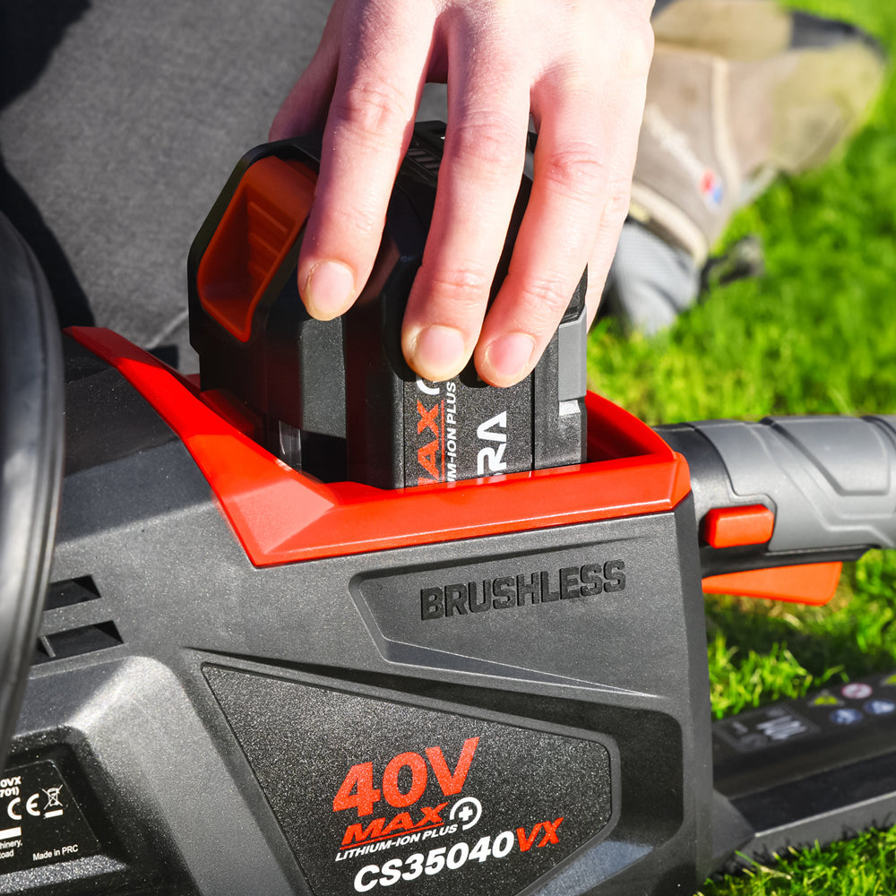 Cobra CS35040VX 35cm 40V MAX+ Lithium-Ion Cordless Chainsaw (with 4Ah Battery & Charger)