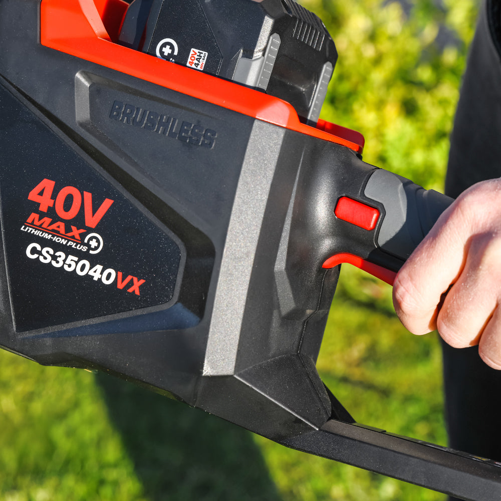 Cobra CS35040VX 35cm 40V MAX+ Lithium-Ion Cordless Chainsaw (with 4Ah Battery & Charger)