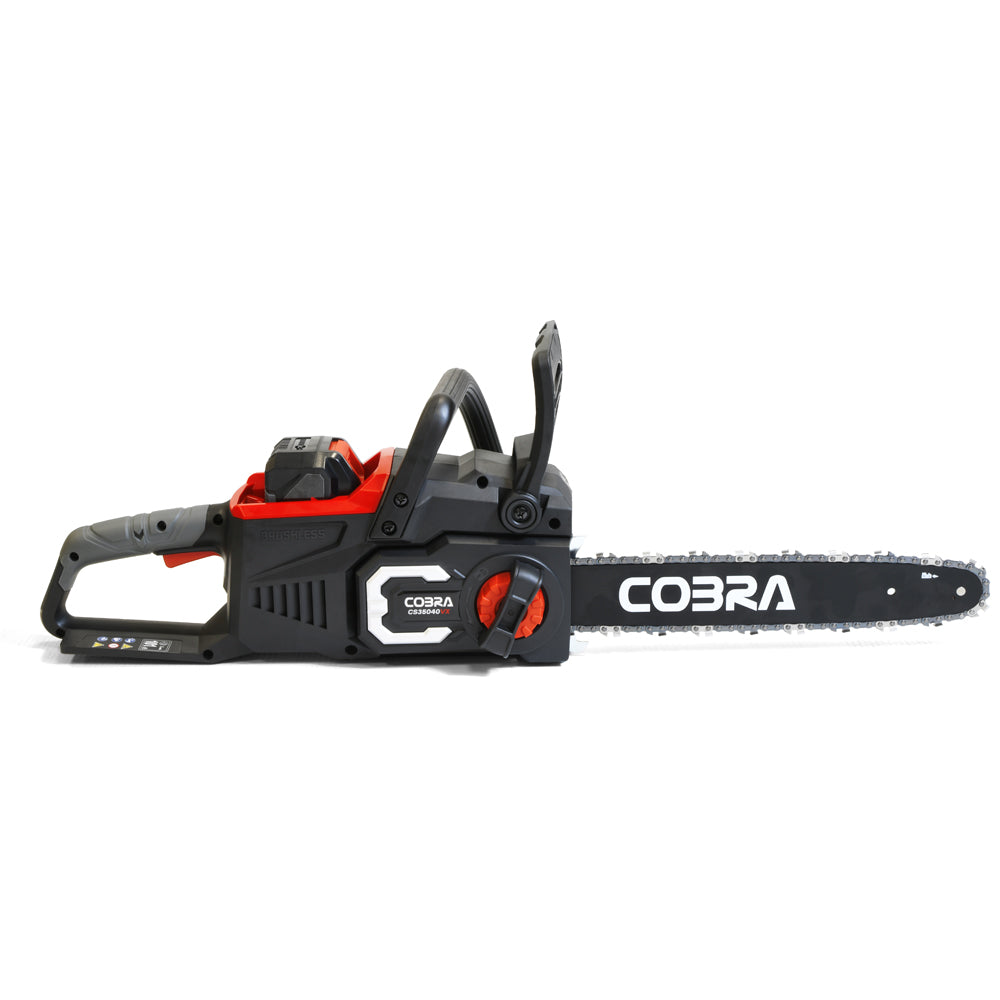 Cobra CS35040VX 35cm 40V MAX+ Lithium-Ion Cordless Chainsaw (with 4Ah Battery & Charger)