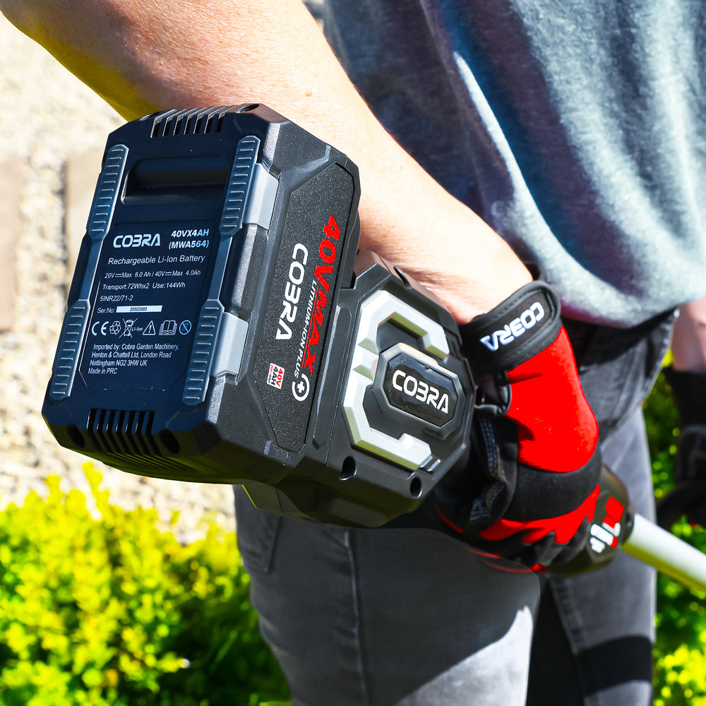 Cobra GT35040VX MAX+ Lithium-Ion Cordless Grass Trimmer (with 4Ah Battery & Standard Charger)