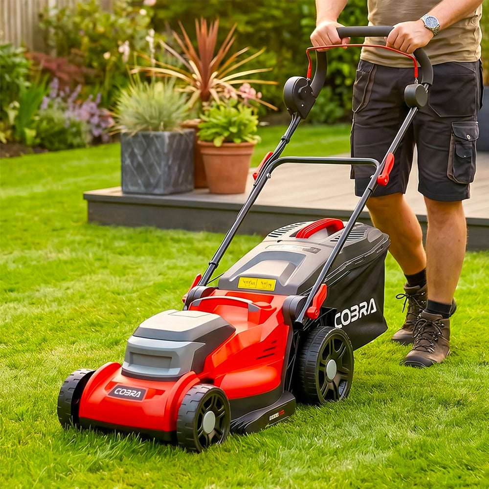Cobra GTRM370 Electric Lawn Mower with Rear Roller