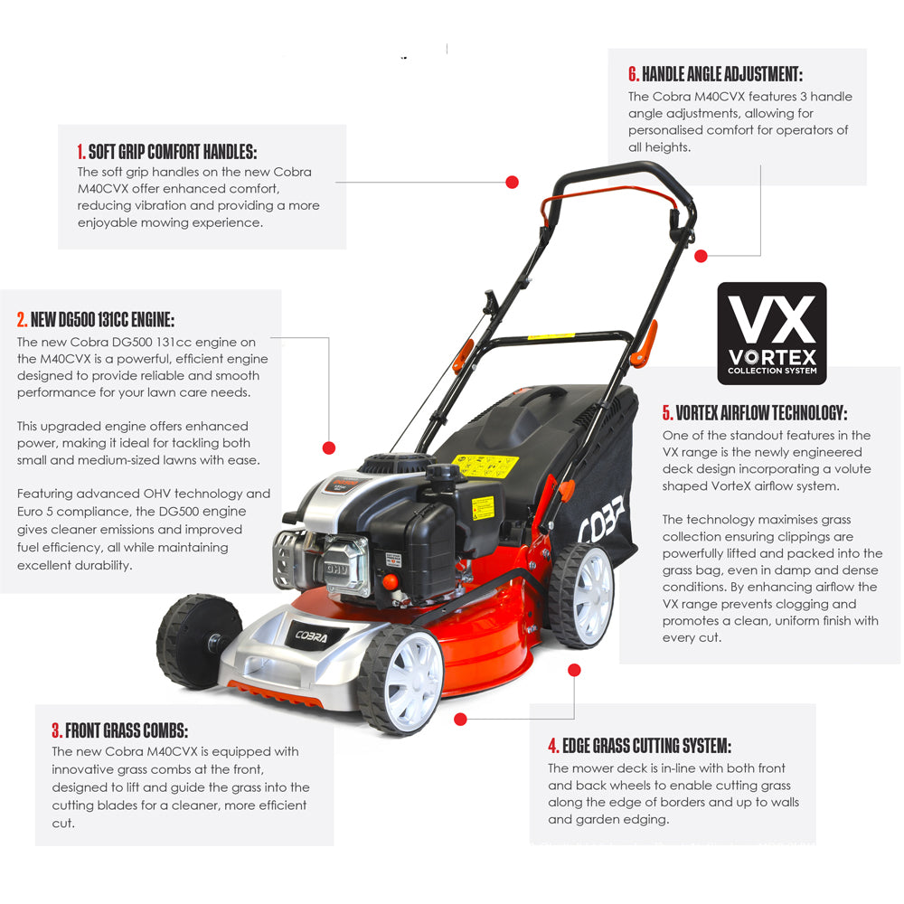 Cobra M40CVX Push Petrol Lawn Mower