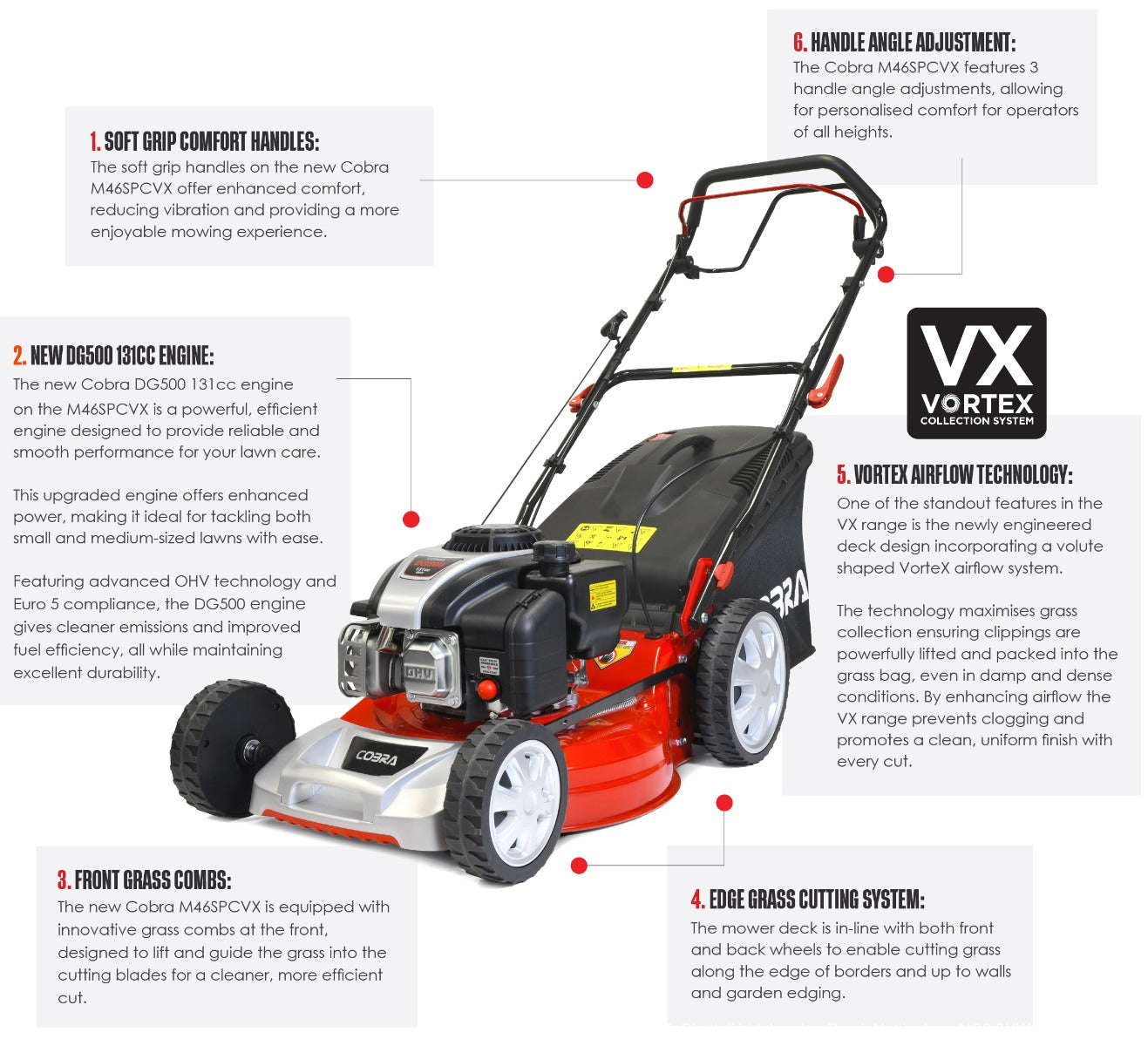 Cobra M46SPCVX Self-Propelled Petrol Lawn Mower