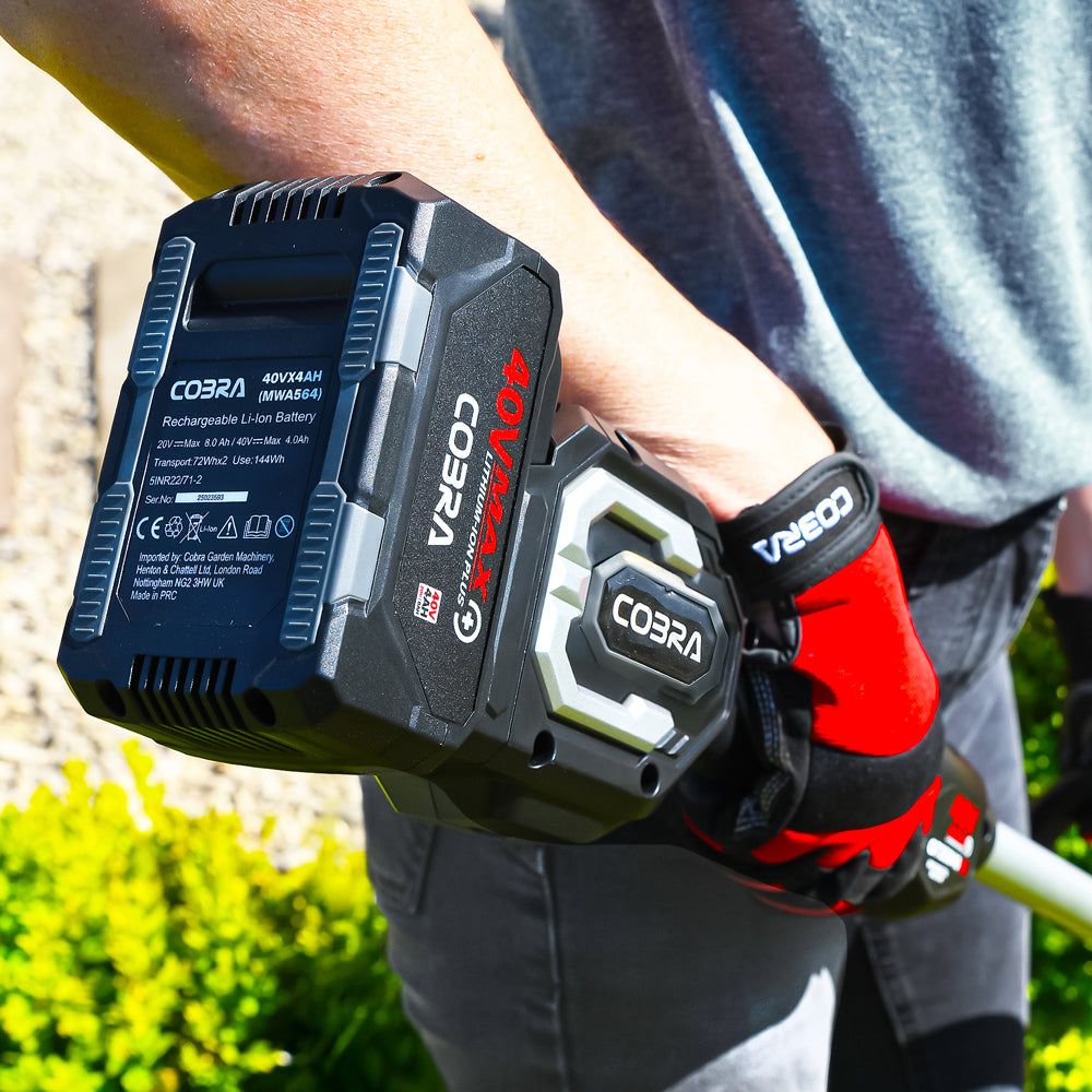 Cobra MT40VX 40V MAX+ Lithium-Ion Cordless Multi Tool Power Unit + Pole Saw & Hedge Trimmer Heads (with 4Ah Battery & Standard Charger)