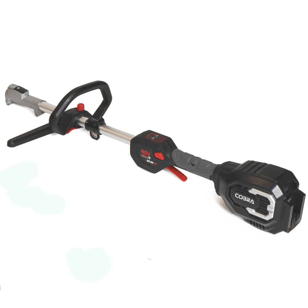 Cobra MT40VX 40V MAX+ Lithium-Ion Cordless Multi Tool Power Unit + Pole Saw & Hedge Trimmer Heads (with 4Ah Battery & Standard Charger)