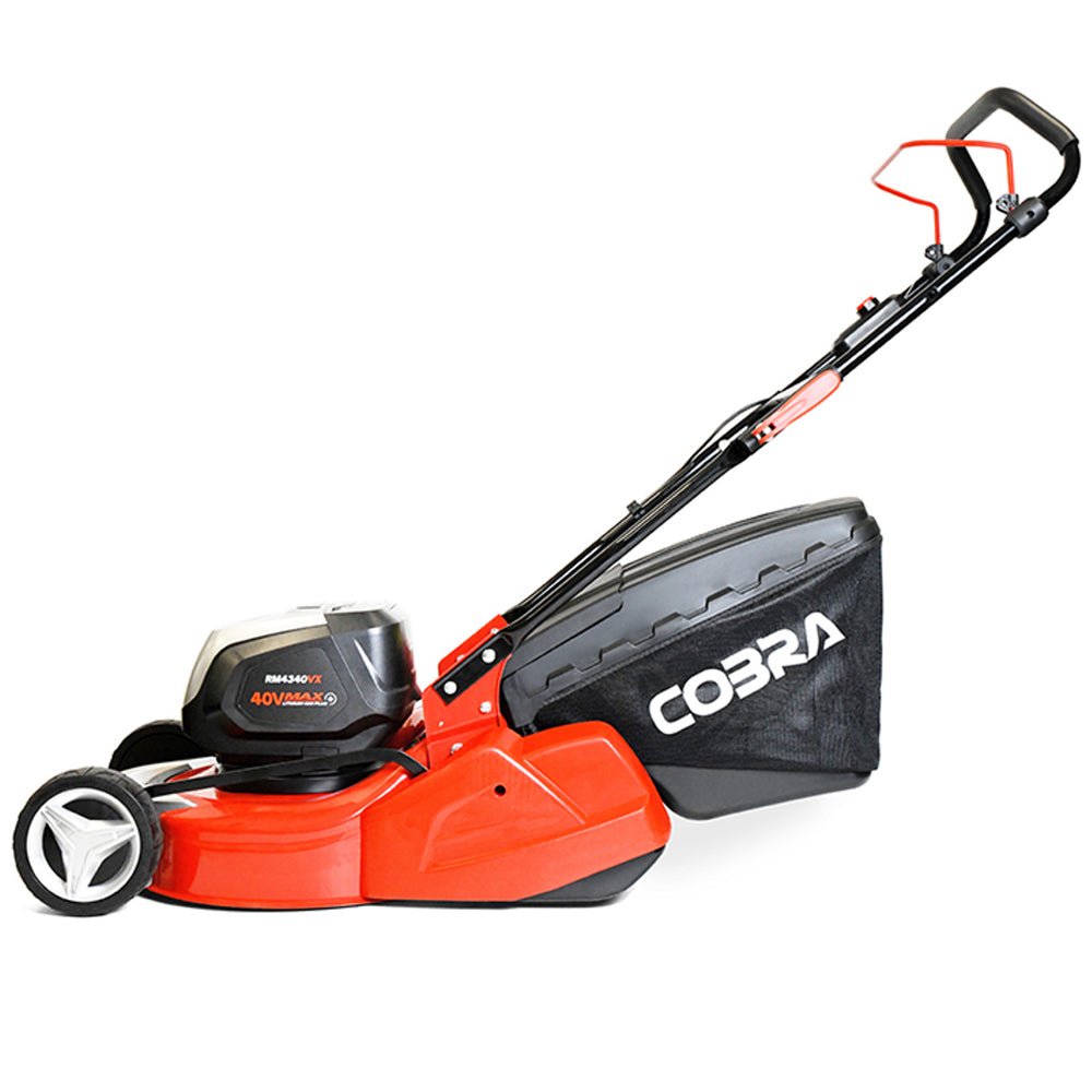 Cobra RM4340VX 40V MAX+ Push Rear Roller Cordless Lawn Mower (with 1 x 40V 4Ah Battery & Fast Charger)