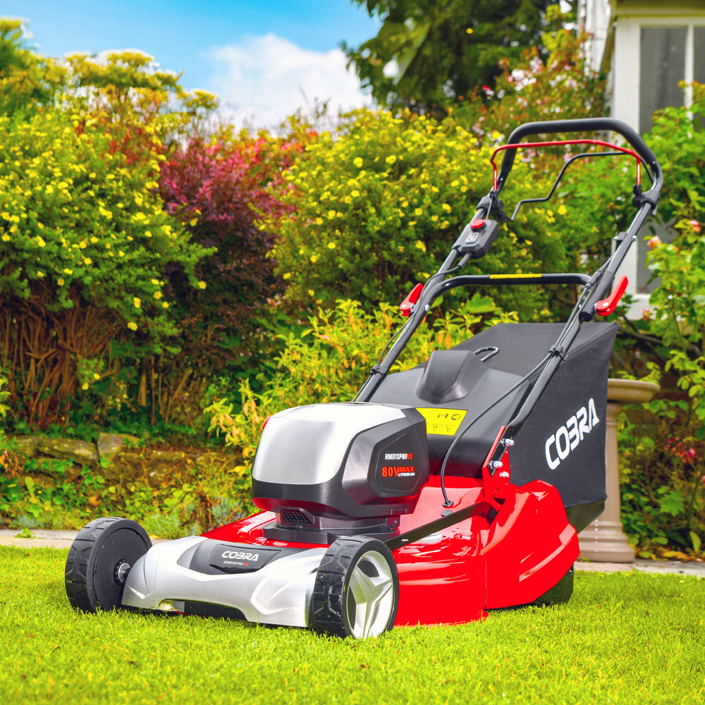Cobra RM51SP80VX Twin 40V MAX+ Self-Propelled Rear Roller Cordless Lawn Mower (with 2 x 40V 4Ah Batteries & 2 x Fast Chargers)