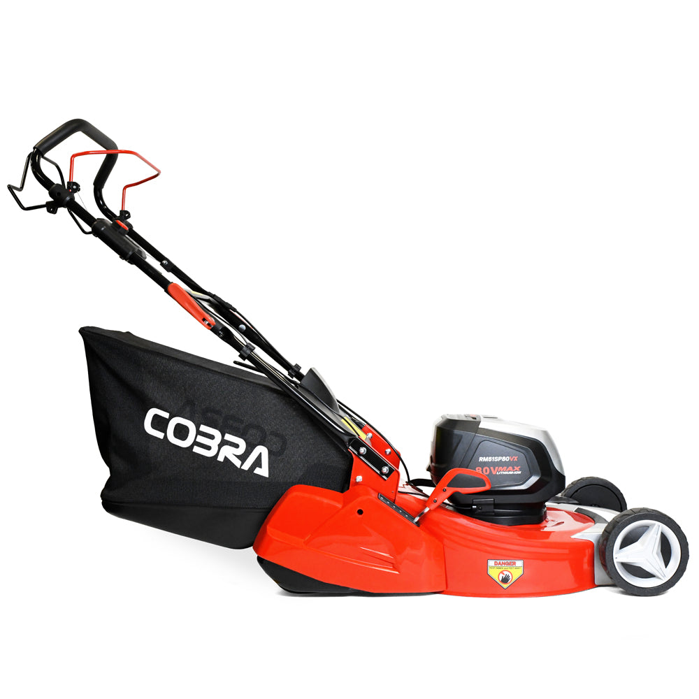 Cobra RM51SP80VX Twin 40V MAX+ Self-Propelled Rear Roller Cordless Lawn Mower (with 2 x 40V 4Ah Batteries & 2 x Fast Chargers)