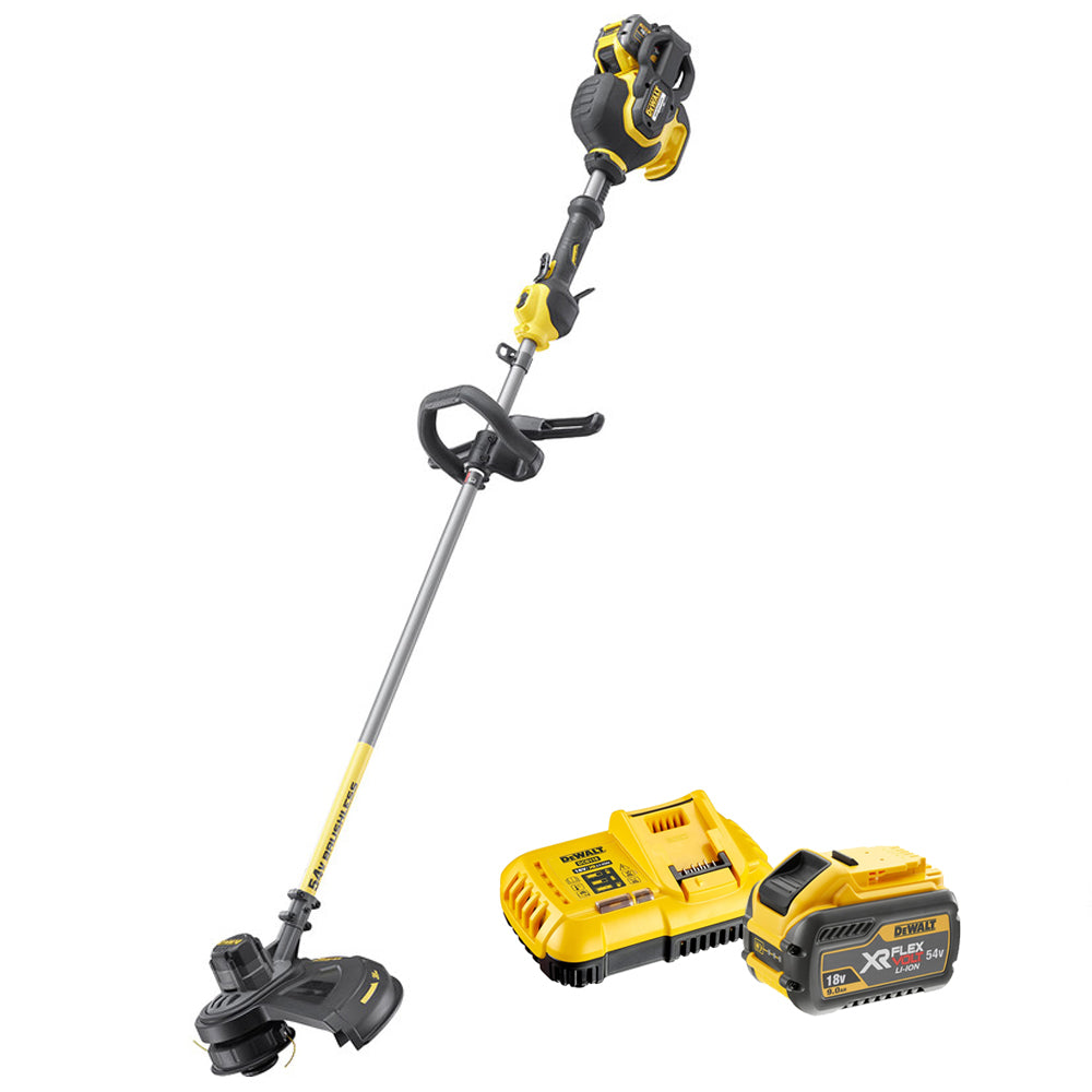 DeWalt DCM571X1-GB 54V XR FLEXVOLT Cordless String Trimmer / Brush Cutter (with 9Ah Battery & Fast Charger)