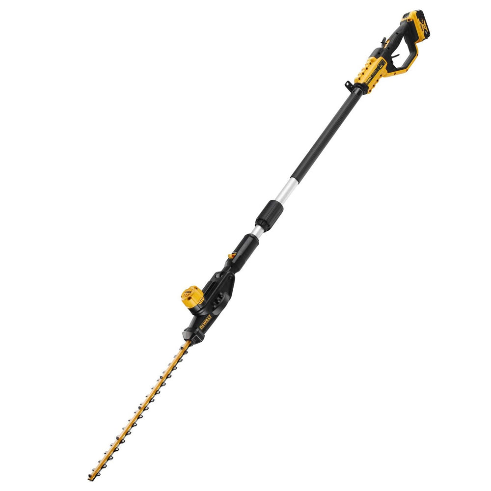 DeWalt DCMPH566P1-GB 18V XR Cordless Pole Hedge Trimmer (with 5Ah Battery & Charger)