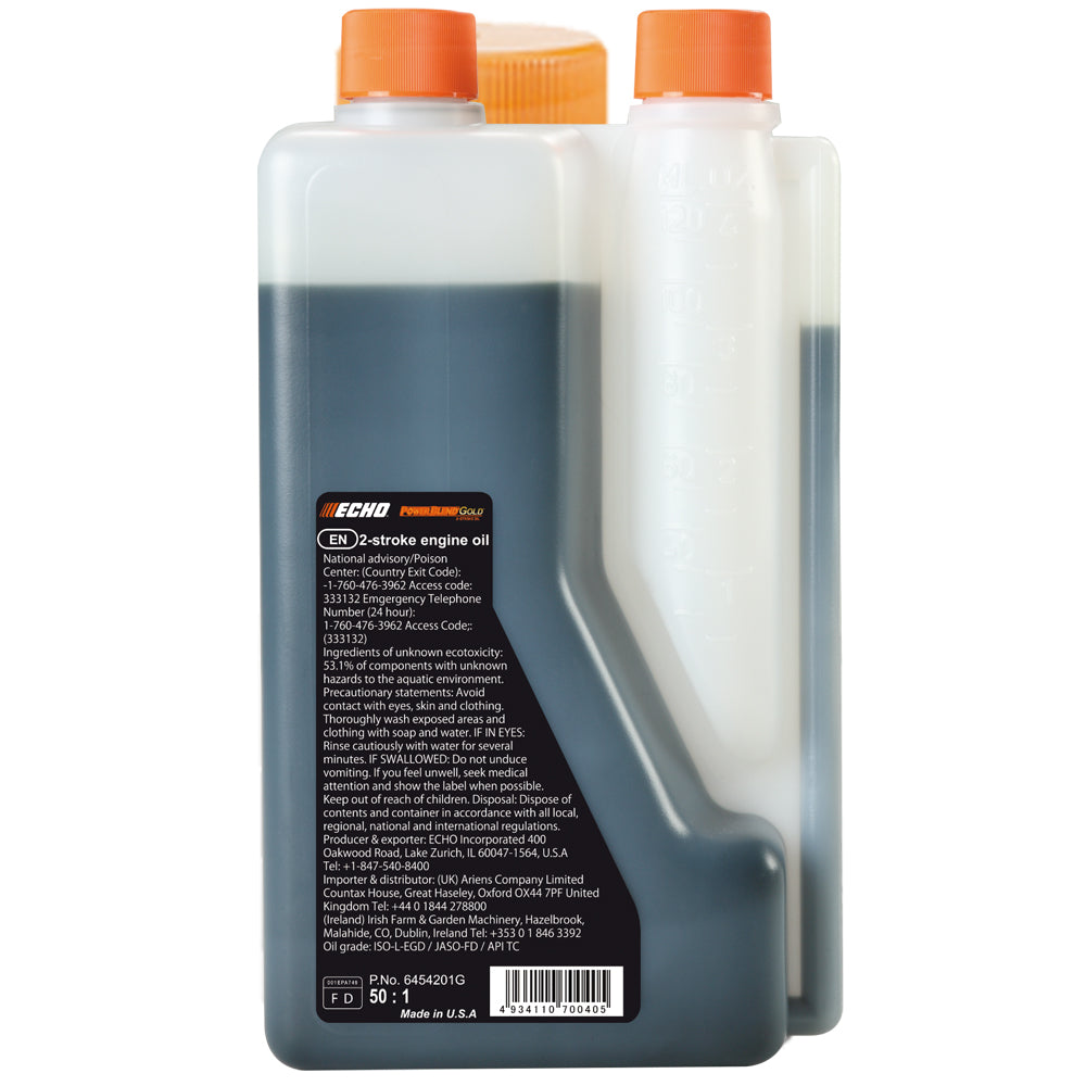 Echo Power Blend Gold 2-Stroke Engine Oil - 1 Litre Metered