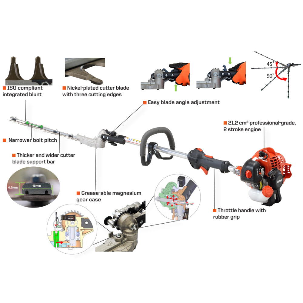 Echo HCAS-236ES LW Short Reach Petrol Pole Hedge Trimmer