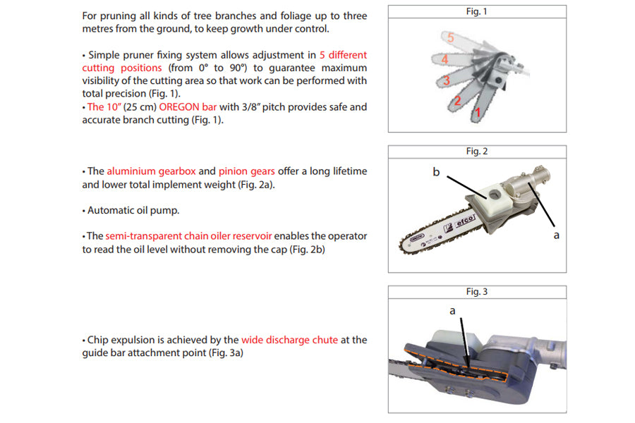Oleo-Mac Pole Pruner Attachment (26mm Split Shaft)