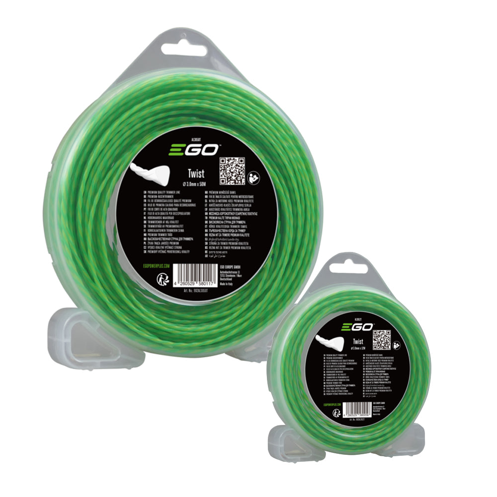 EGO Power+ 3.0mm Twist Trimmer Line (Yellow/Green) for STX3800 & BCX3800 (Various Sizes)