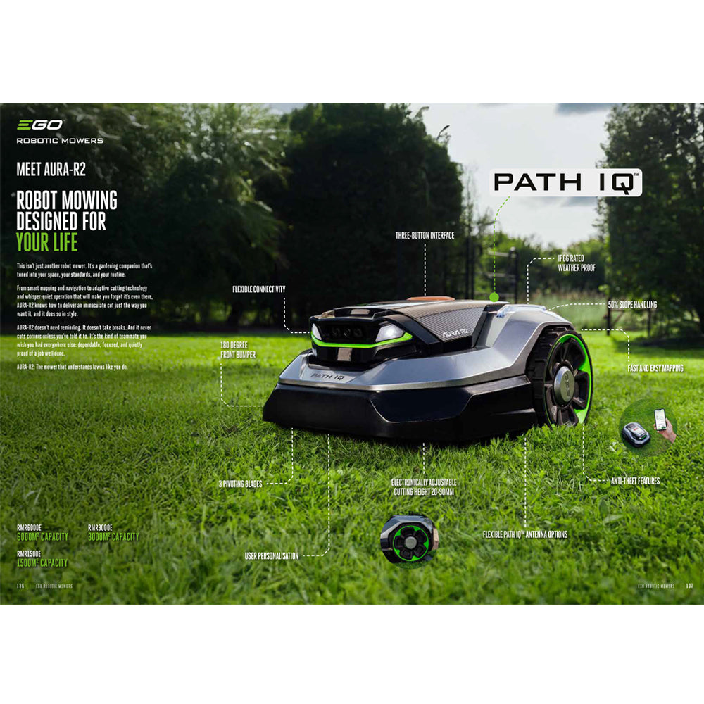 EGO Power+ AURA-R2 RMR1500E Robotic Lawn Mower with PATH IQ™ (1500m² ...
