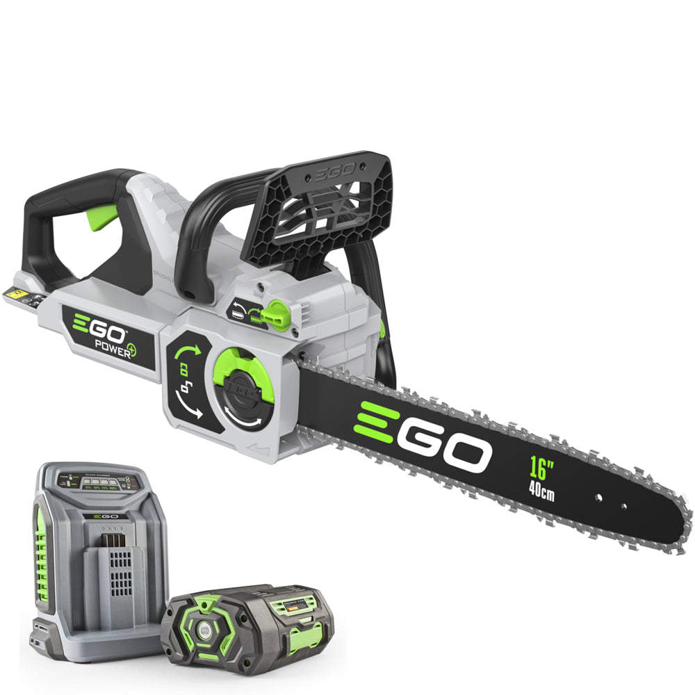 EGO Power+ CS1614E 40cm 56V Lithium-Ion Cordless Chainsaw (with 5.0Ah Battery & Fast Charger)