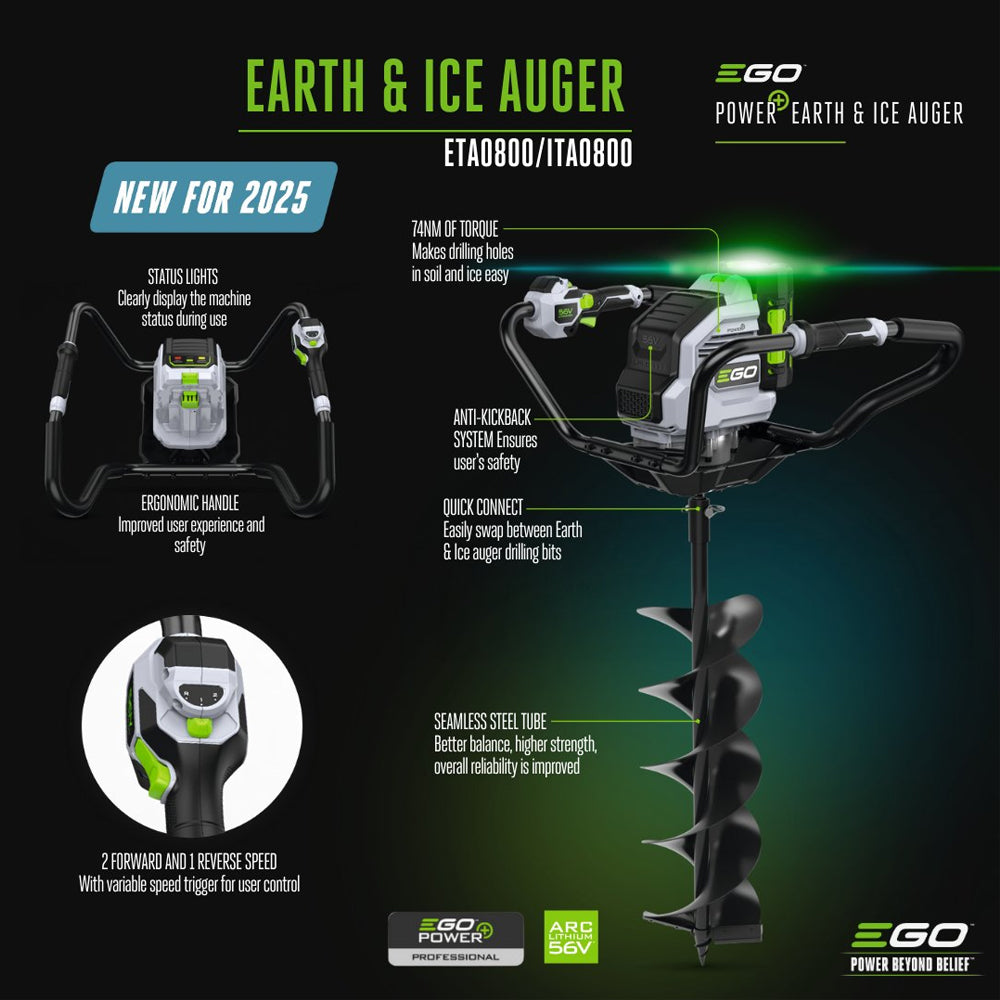 EGO Power+ PHA7400E 56V Battery-Powered Earth & Ice Auger Power Head (Bare Tool)