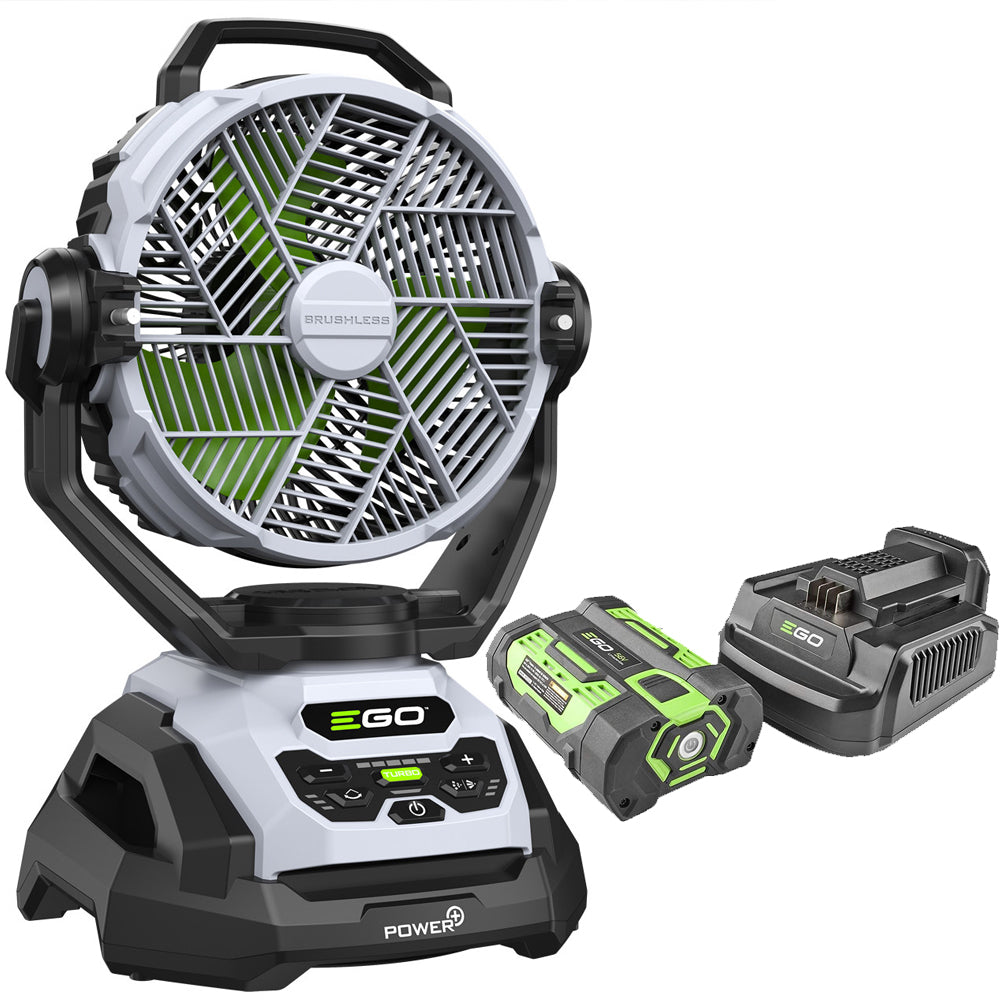EGO Power+ FN1000E-K1252 25cm 56V Cordless Misting Fan (with 2.5Ah Battery & Charger)