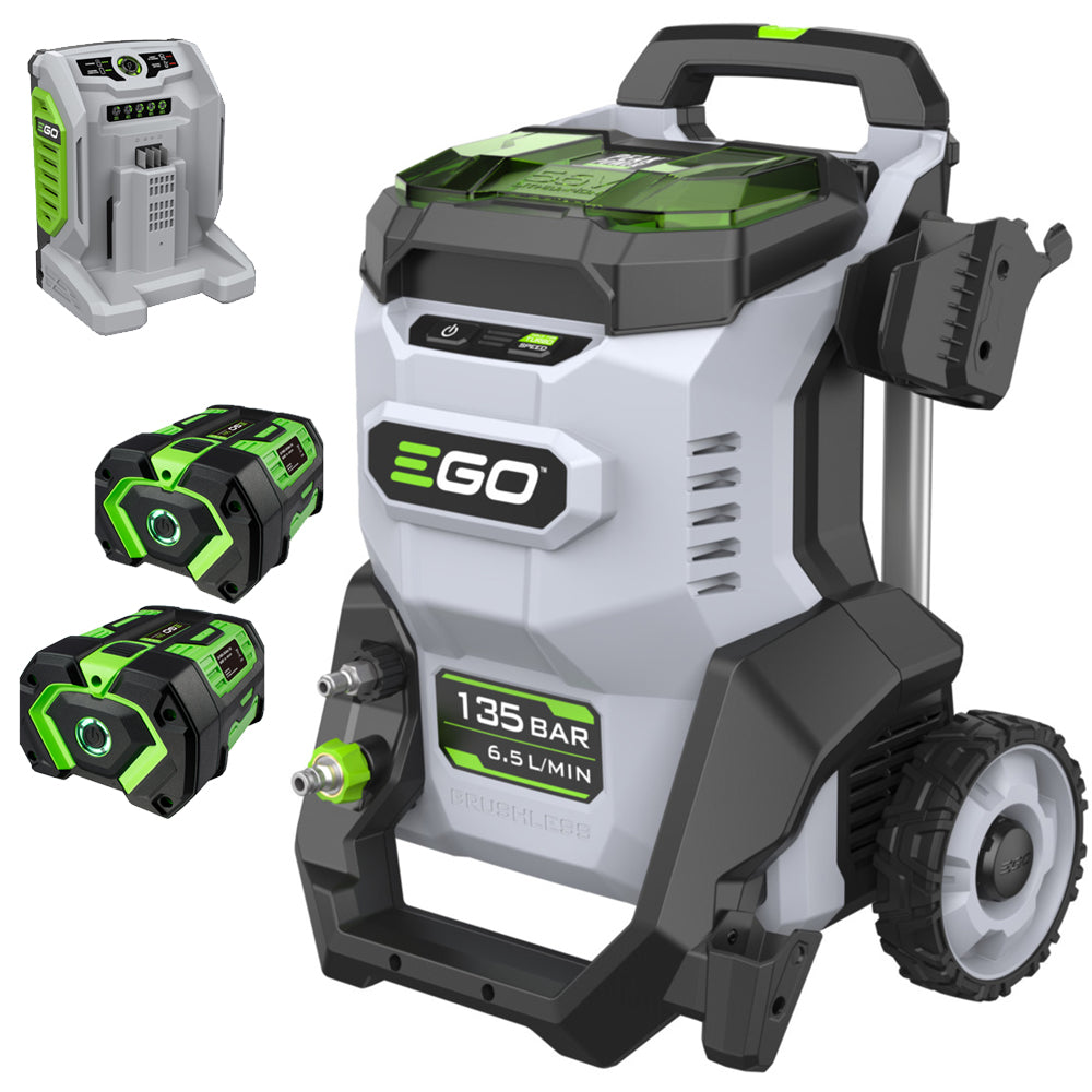 EGO Power+ HPW2000E 3200psi 56V Cordless Pressure Washer (with 2 x 7.5Ah Batteries & Rapid Charger)