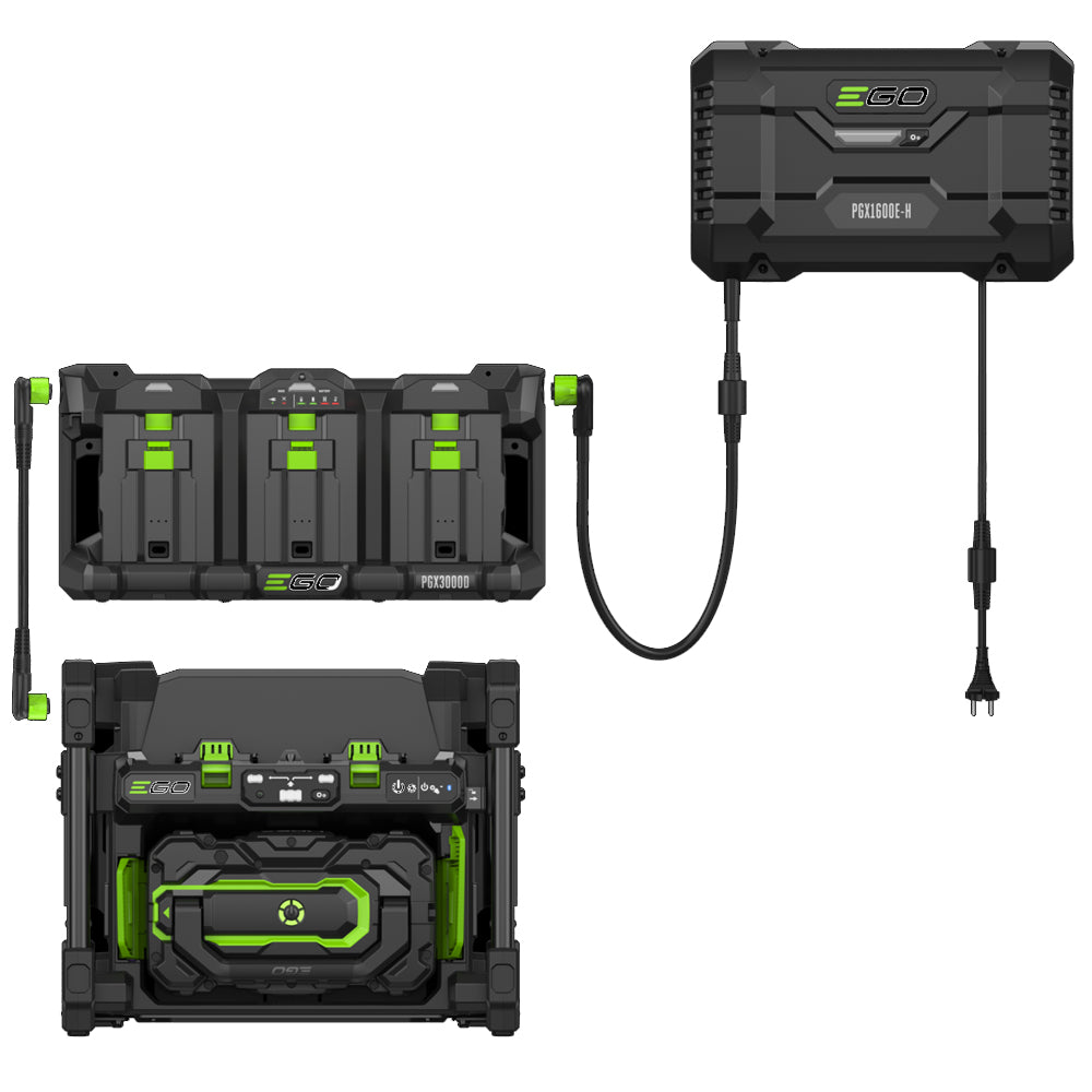 EGO Power+ Pro X PGX1602E-H Kit: PGX1600E-H 1600W Power Hub, PGX3000D 3-Port Dock & HC2240T 40Ah 56V ARC Lithium™ Battery