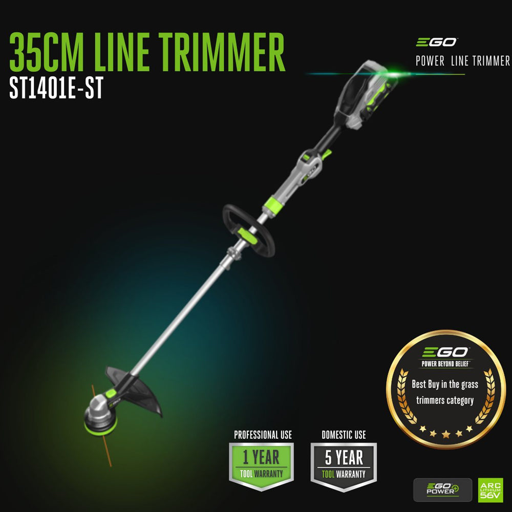 EGO Power+ ST1401E-ST 35cm Split Shaft 56V Cordless Grass Trimmer (with 2.5Ah Battery & Charger)