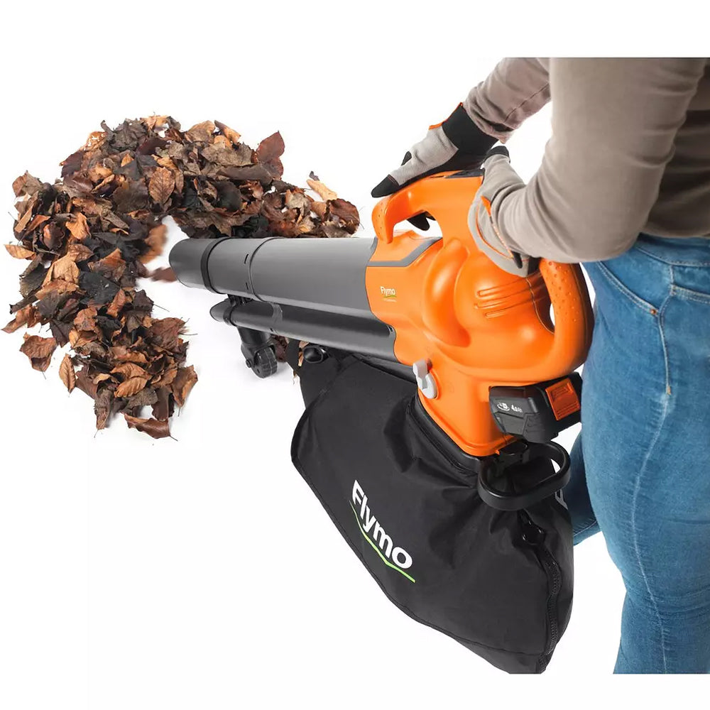 Flymo EasiBlowVac 3-in-1 18V Cordless Blower Vacuum (with 4.0Ah Battery & Charger)