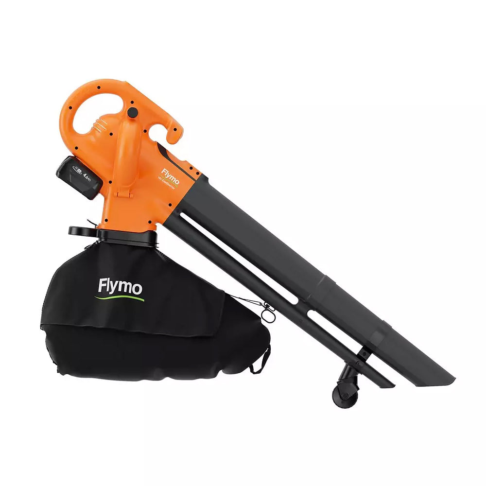 Flymo EasiBlowVac 3-in-1 18V Cordless Blower Vacuum (with 4.0Ah Battery & Charger)
