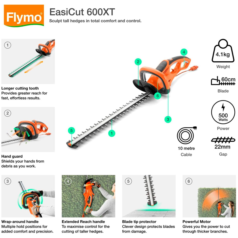 Flymo EasiCut 600XT Electric Hedge Trimmer