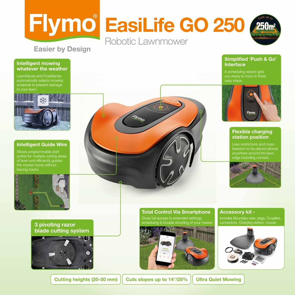 Flymo EasiLife Go 250 Robotic Lawn Mower