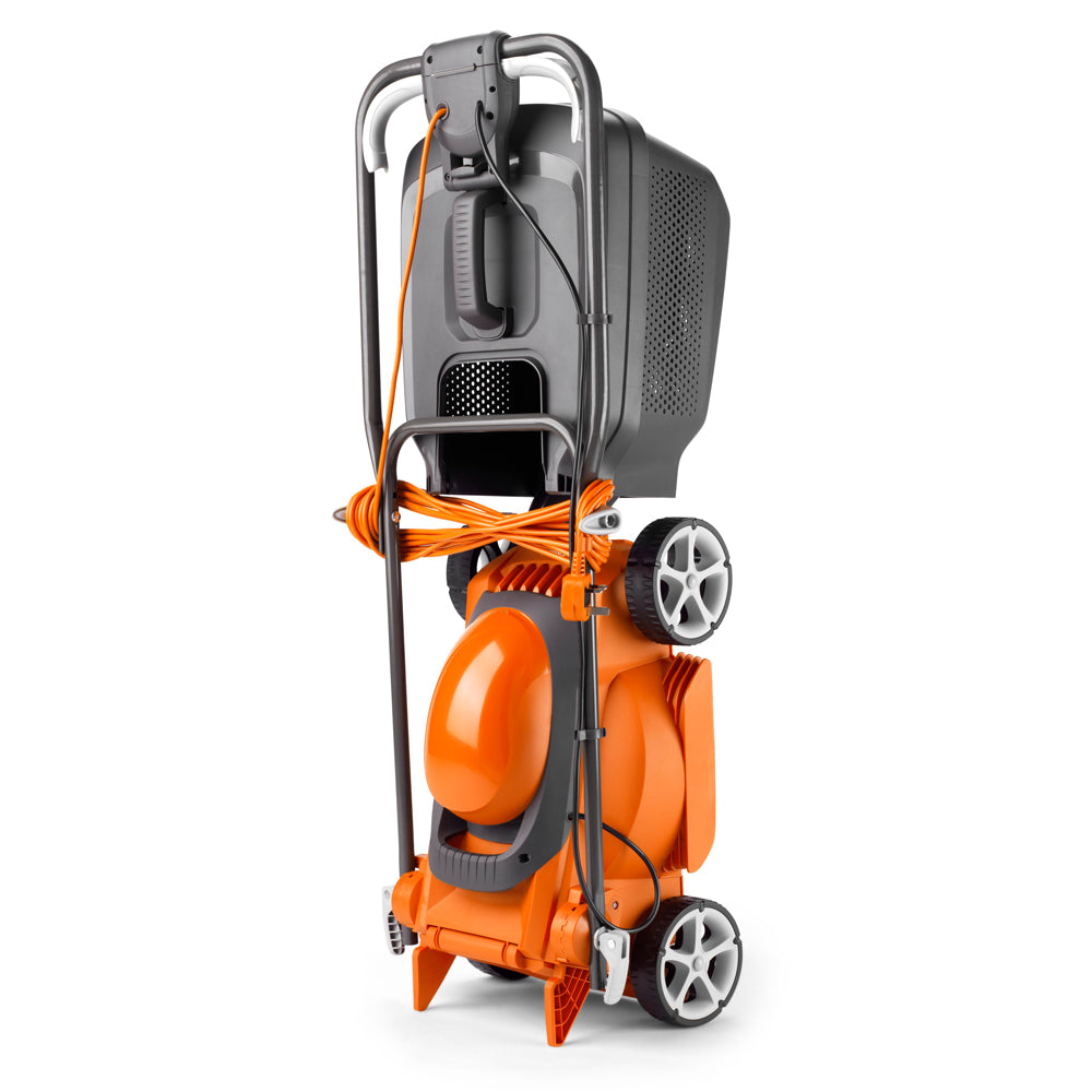 Flymo EasiStore 300R Electric Rotary Lawn Mower with Rear Roller