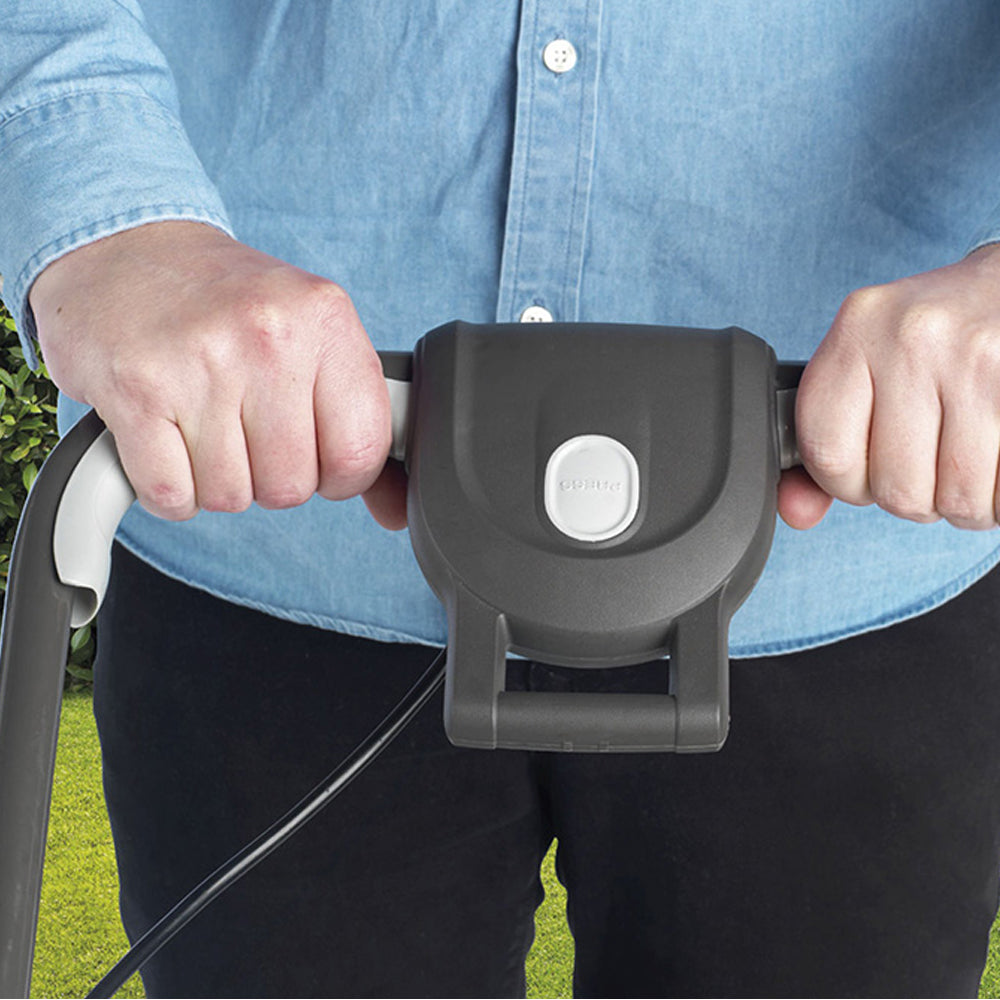 Flymo EasiStore 340R Electric Rotary Lawn Mower with Rear Roller