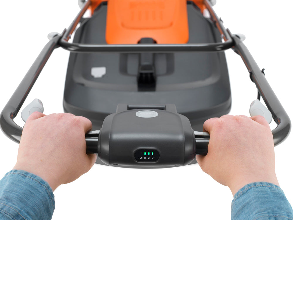 Flymo EasiStore 380R 36V Push Cordless Lawn Mower with Rear Roller (with 2 x 2.0Ah 18V Batteries & Chargers)