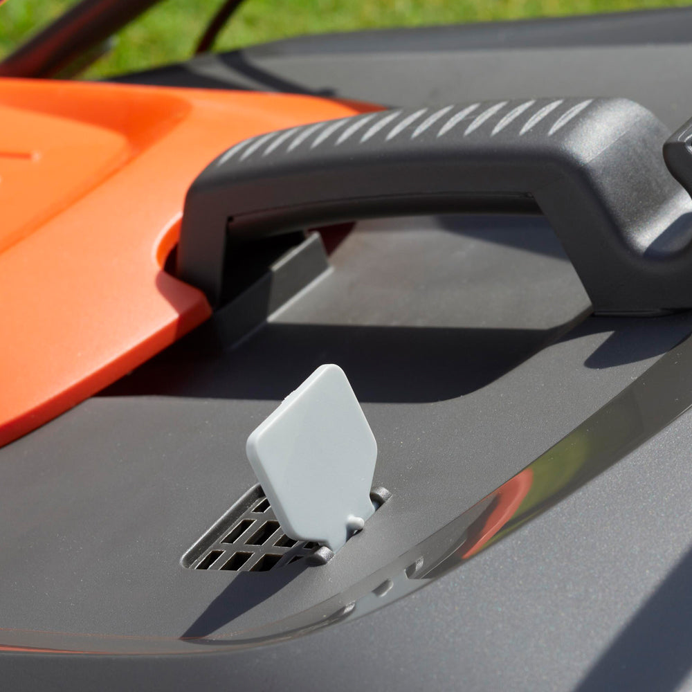 Flymo EasiStore 340R 36V Push Cordless Lawn Mower with Rear Roller (with 2 x 2.0Ah 18V Batteries & Chargers)