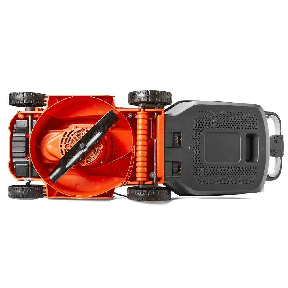 Flymo EasiStore 340R Electric Rotary Lawn Mower with Rear Roller